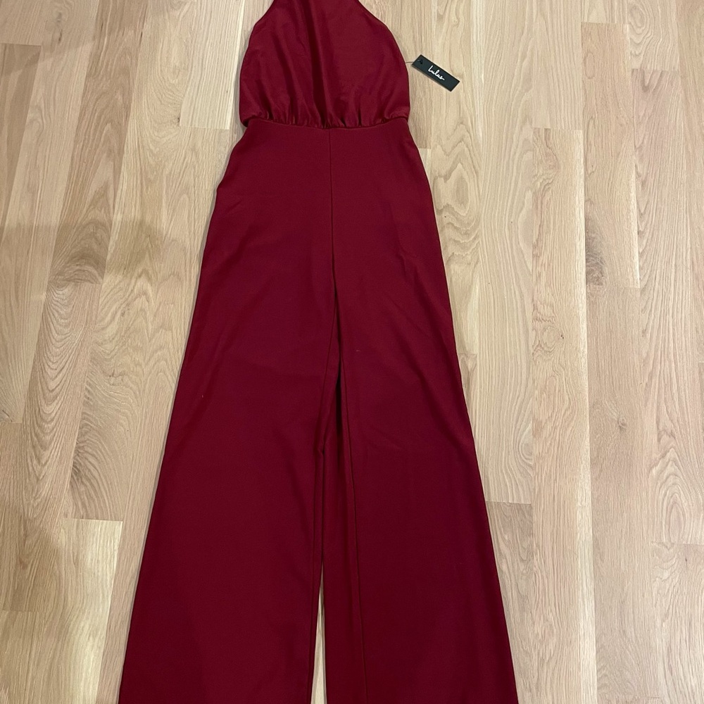 Brand new Lulus jumpsuit burgundy. Tags still on.
